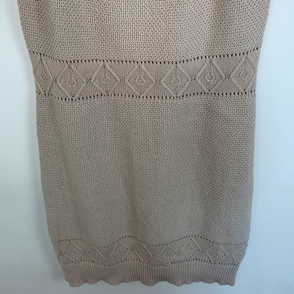 🌷SEVEN WONDERS Rose Knit Beige Dress Size 6 - Picture 7 of 9